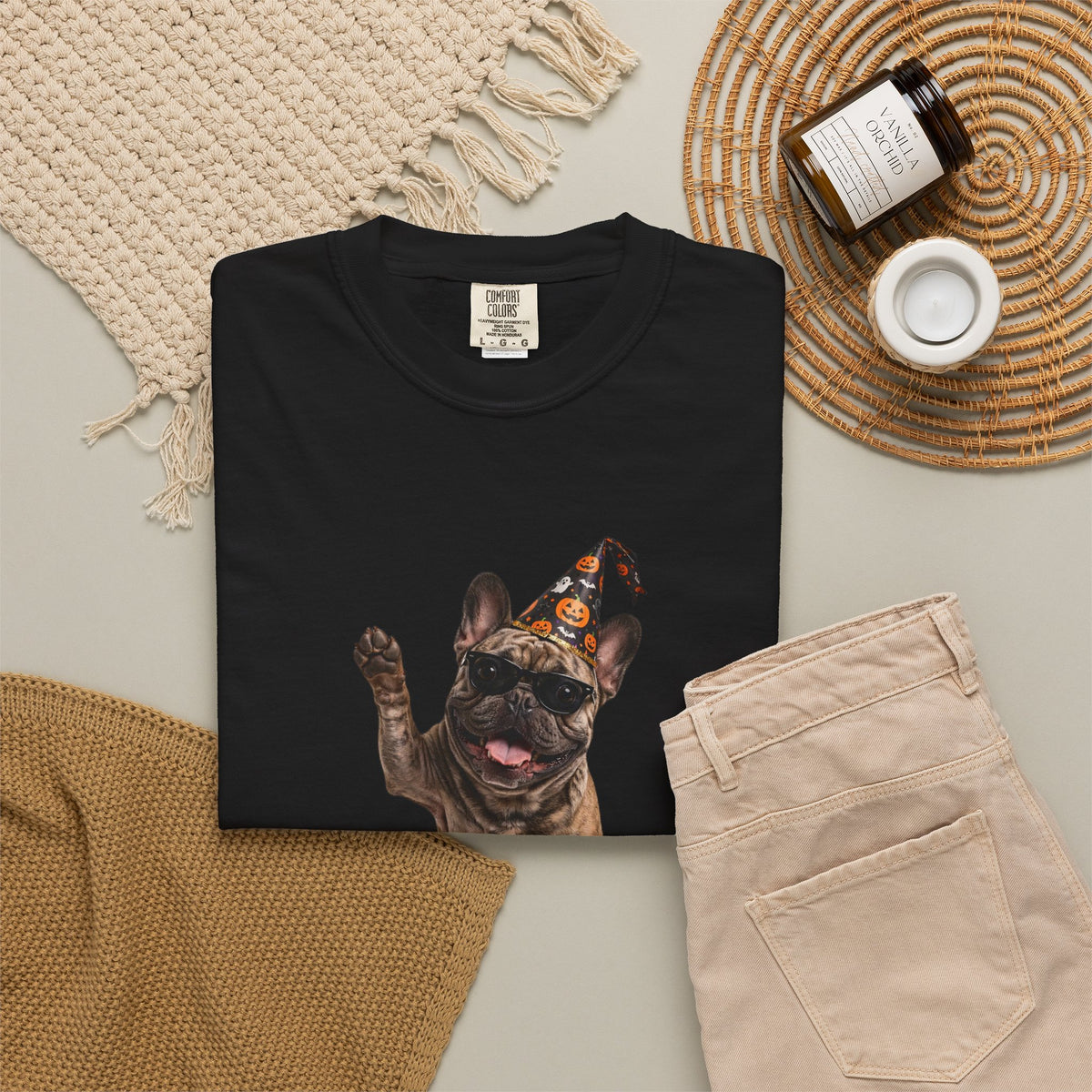 French Bulldog Here For The Boos Tee | Funny Halloween Dog Shirt