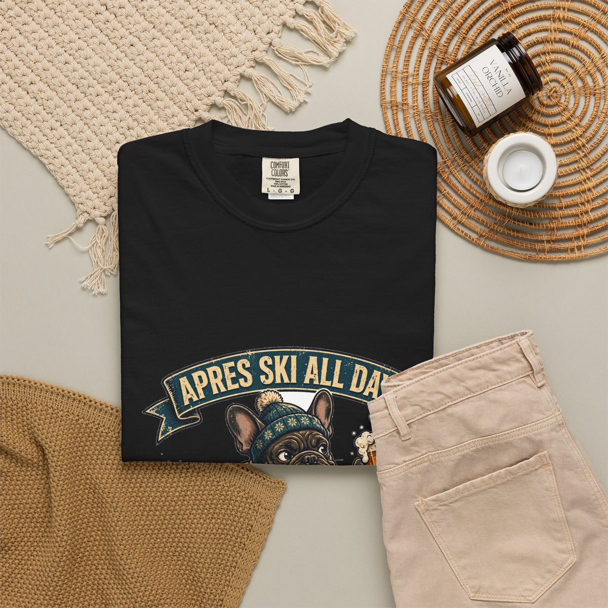 French Bulldog Apres Ski Tee | Funny Winter Dog Graphic Shirt
