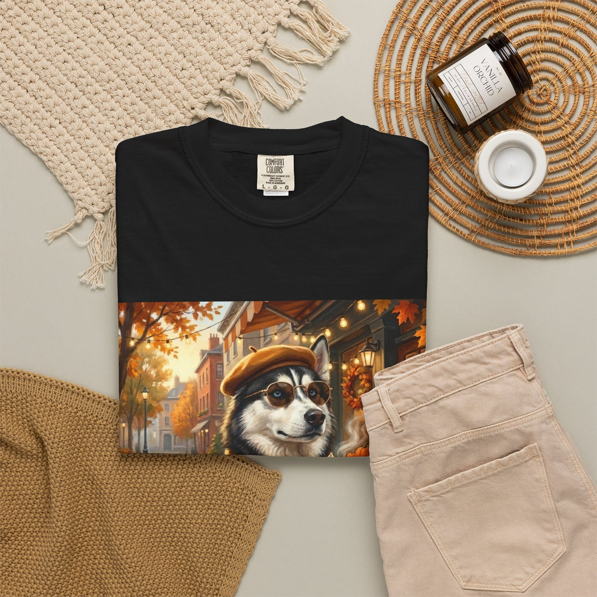 Siberian Husky Pumpkin Spice Tee | Funny Fall Dog Graphic Shirt