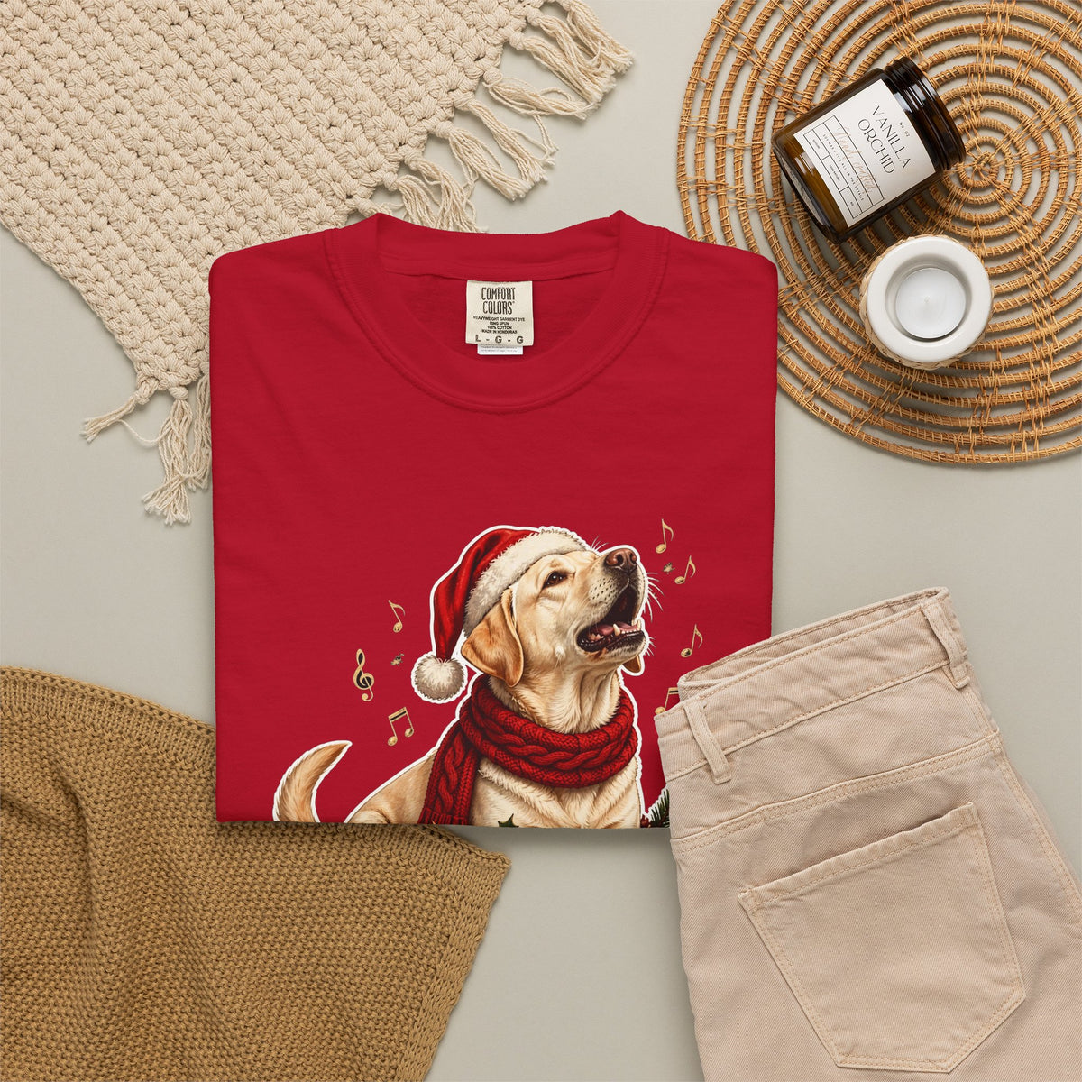 Merry Woofmas Labrador Retriever Christmas Tee