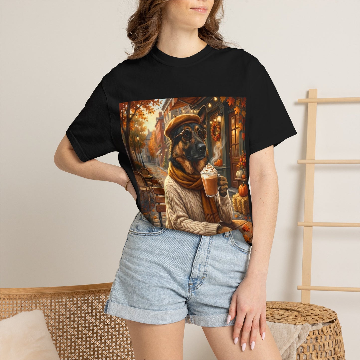 German Shepherd Pumpkin Spice Tee | Funny Fall Dog Graphic Shirt