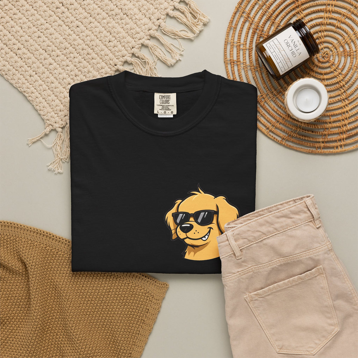 Certified Bad Influence Golden Retriever Pocket Tee | Funny Dog Shirt