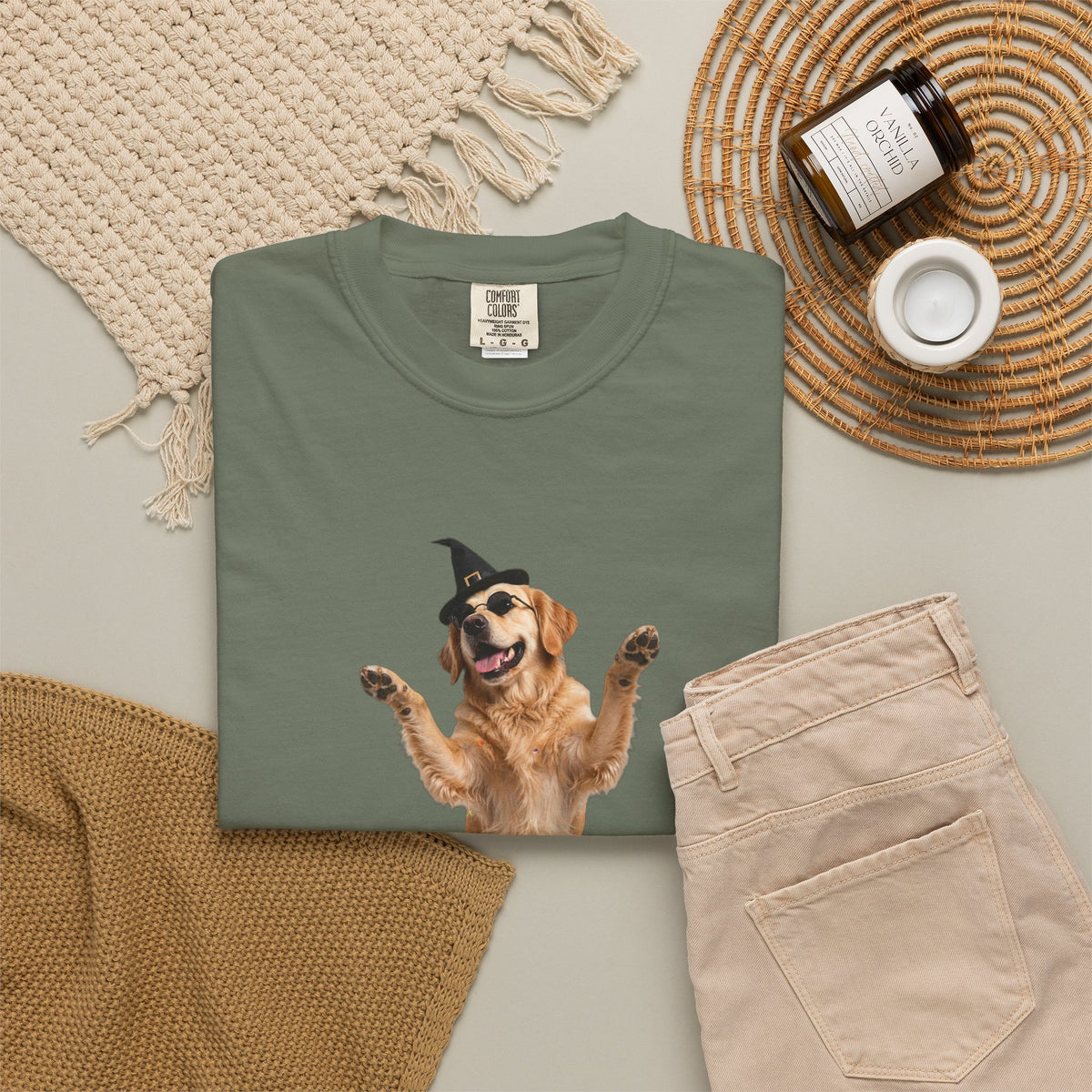 Golden Retriever Here For The Boos Tee | Funny Halloween Dog Shirt