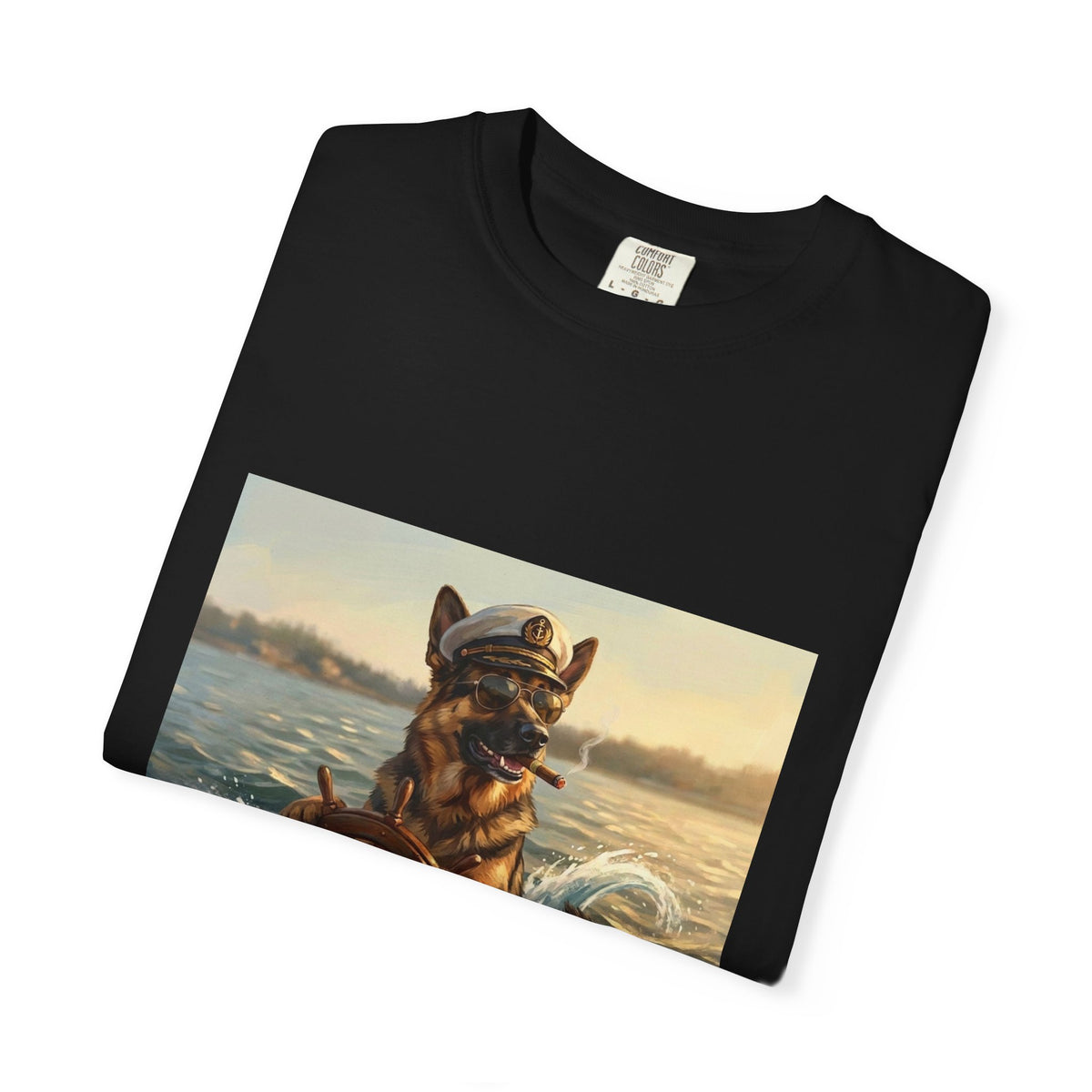 German Shepherd Captain Tee | Funny Summer Dog Graphic Shirt