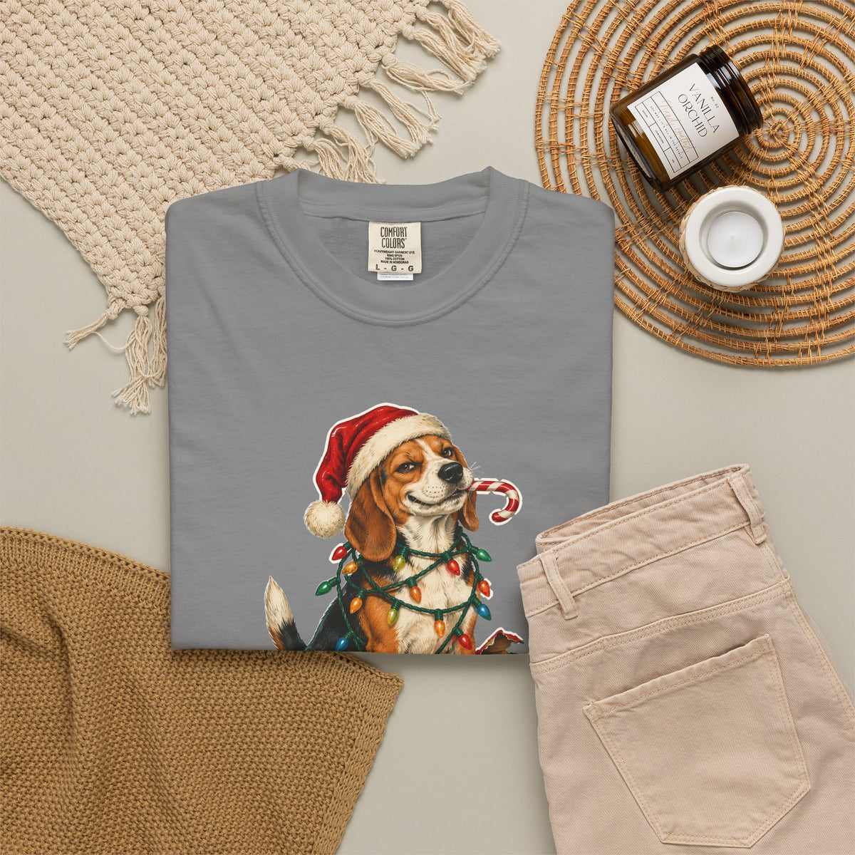 Naughty List Champion Beagle Christmas Tee