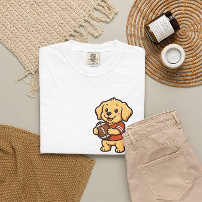 Golden Retriever Tailgate Pocket Tee | Funny Fall Football Dog Shirt