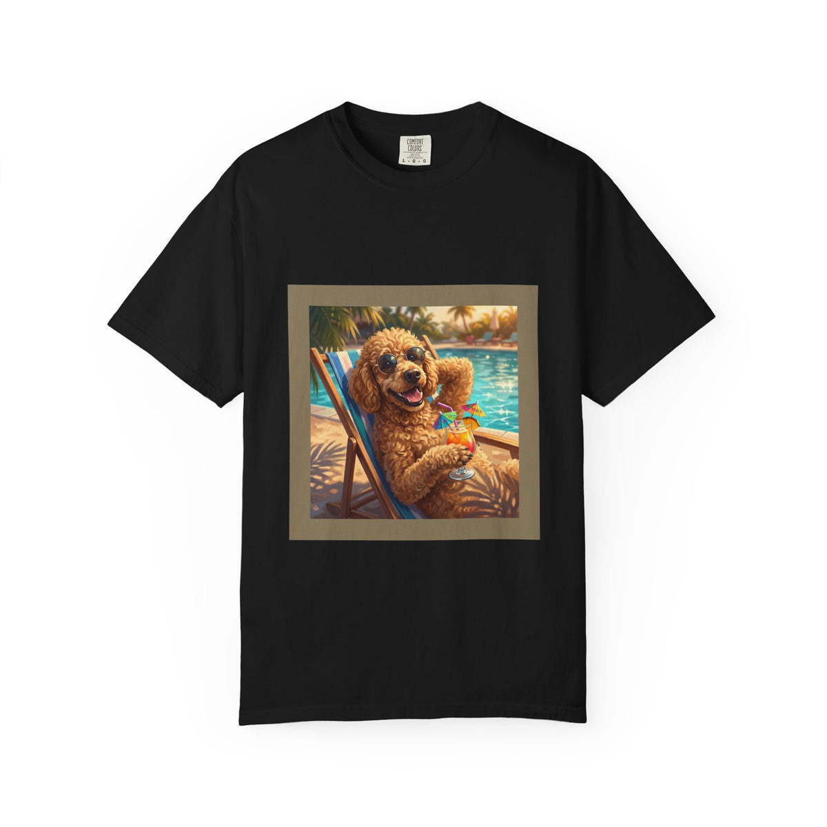 Poodle Poolside Tee | Funny Summer Dog Graphic Shirt