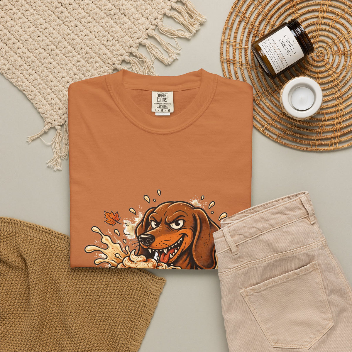 Dachshund Yes I'm Basic Tee | Funny Fall Dog Graphic Shirt