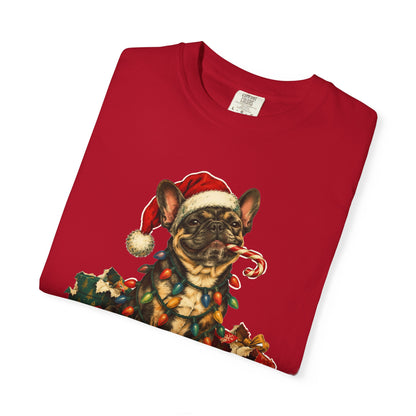 Naughty List Champion French Bulldog Christmas Tee