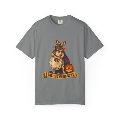 I Ate the Whole Bowl French Bulldog Halloween Tee