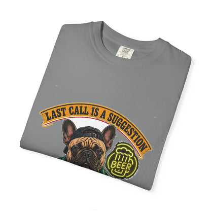 Last Call Larry French Bulldog Bar Tee