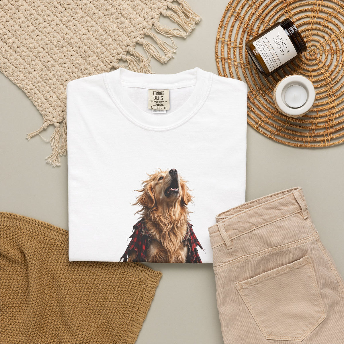 Golden Retriever Wolfman Tee | Funny Halloween Dog Shirt