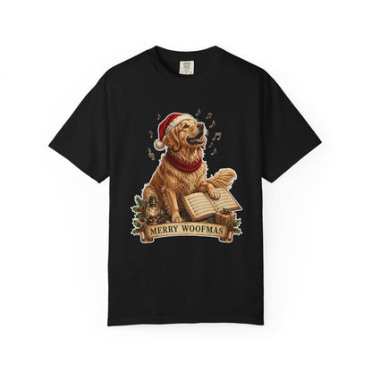 Merry Woofmas Golden Retriever Christmas Tee
