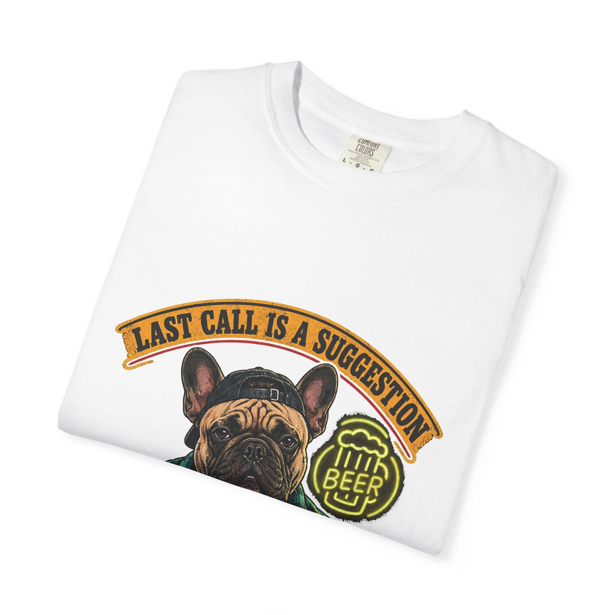 Last Call Larry French Bulldog Bar Tee