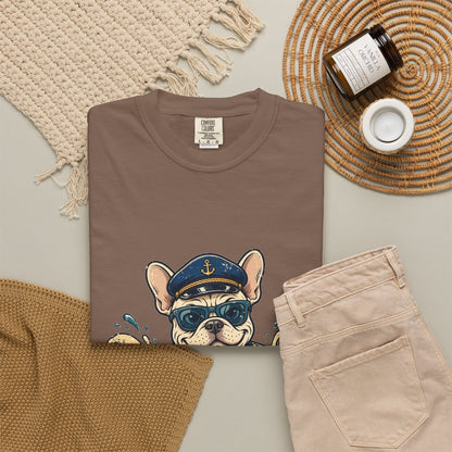 French Bulldog Boat Captain Tee | Funny Summer Dog Graphic Shirt