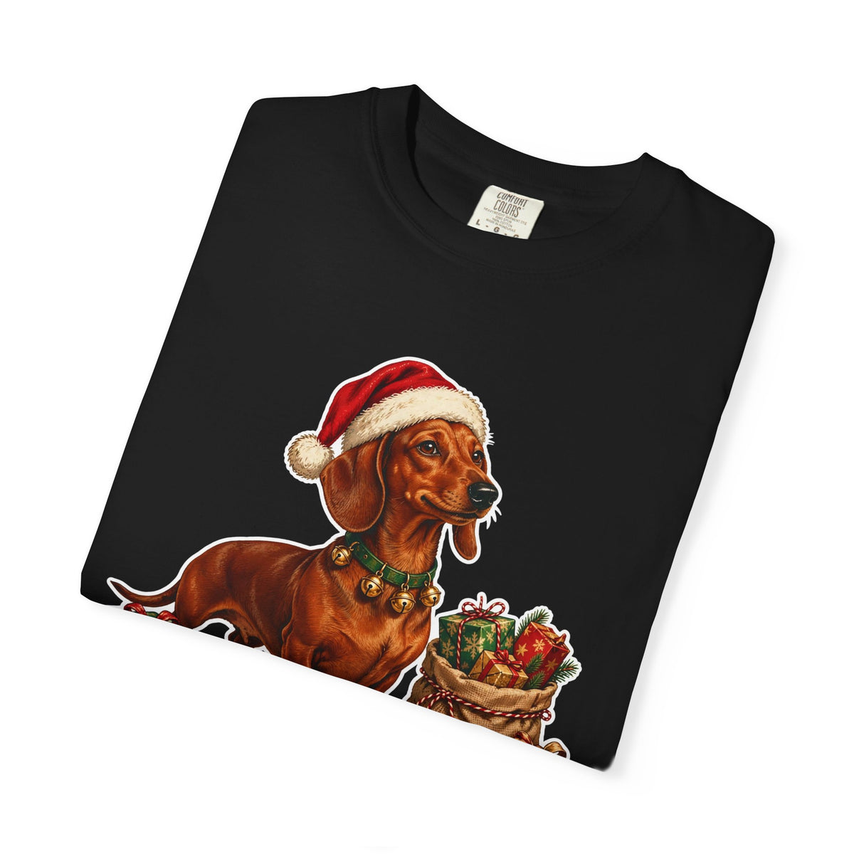 Santa's Little Yelper Dachshund Christmas Tee
