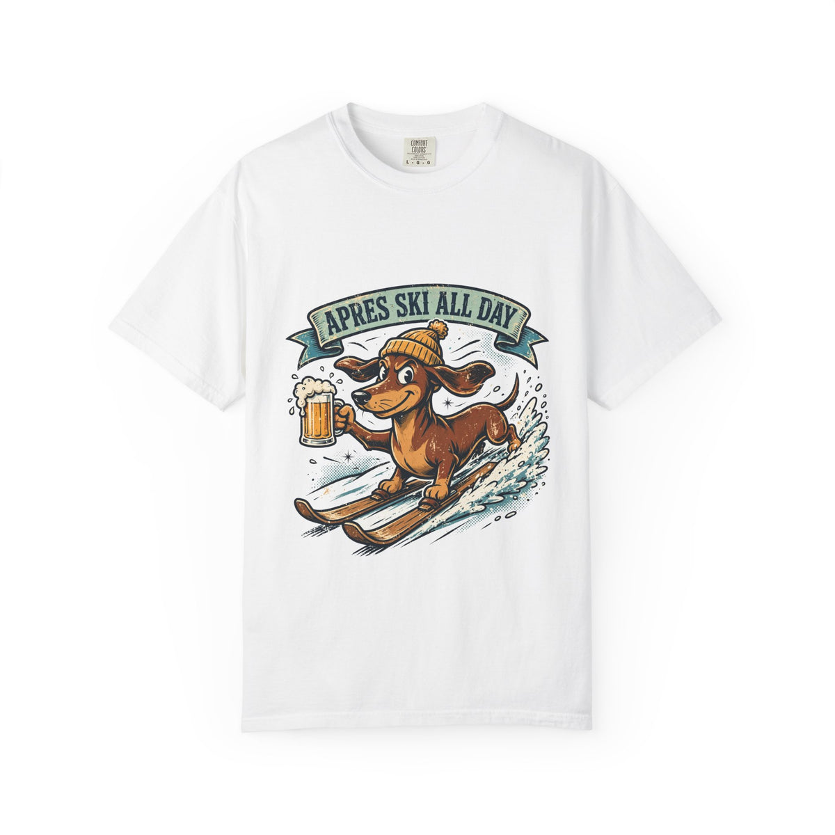 Dachshund Apres Ski Tee | Funny Winter Dog Graphic Shirt
