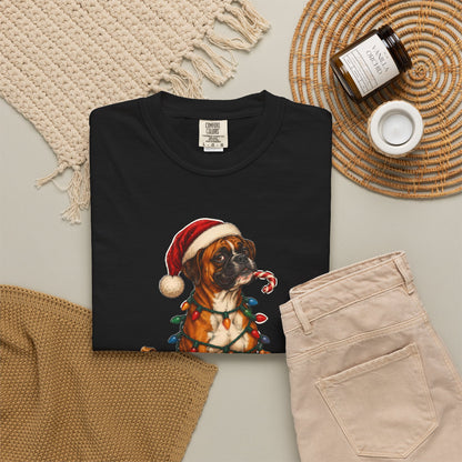 Naughty List Champion Boxer Christmas Tee