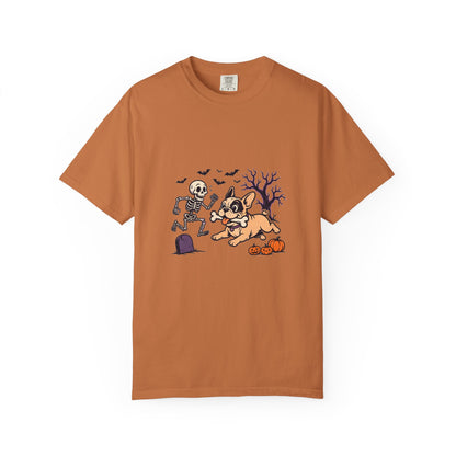 French Bulldog Skeleton Halloween Tee | Funny Spooky Dog Shirt