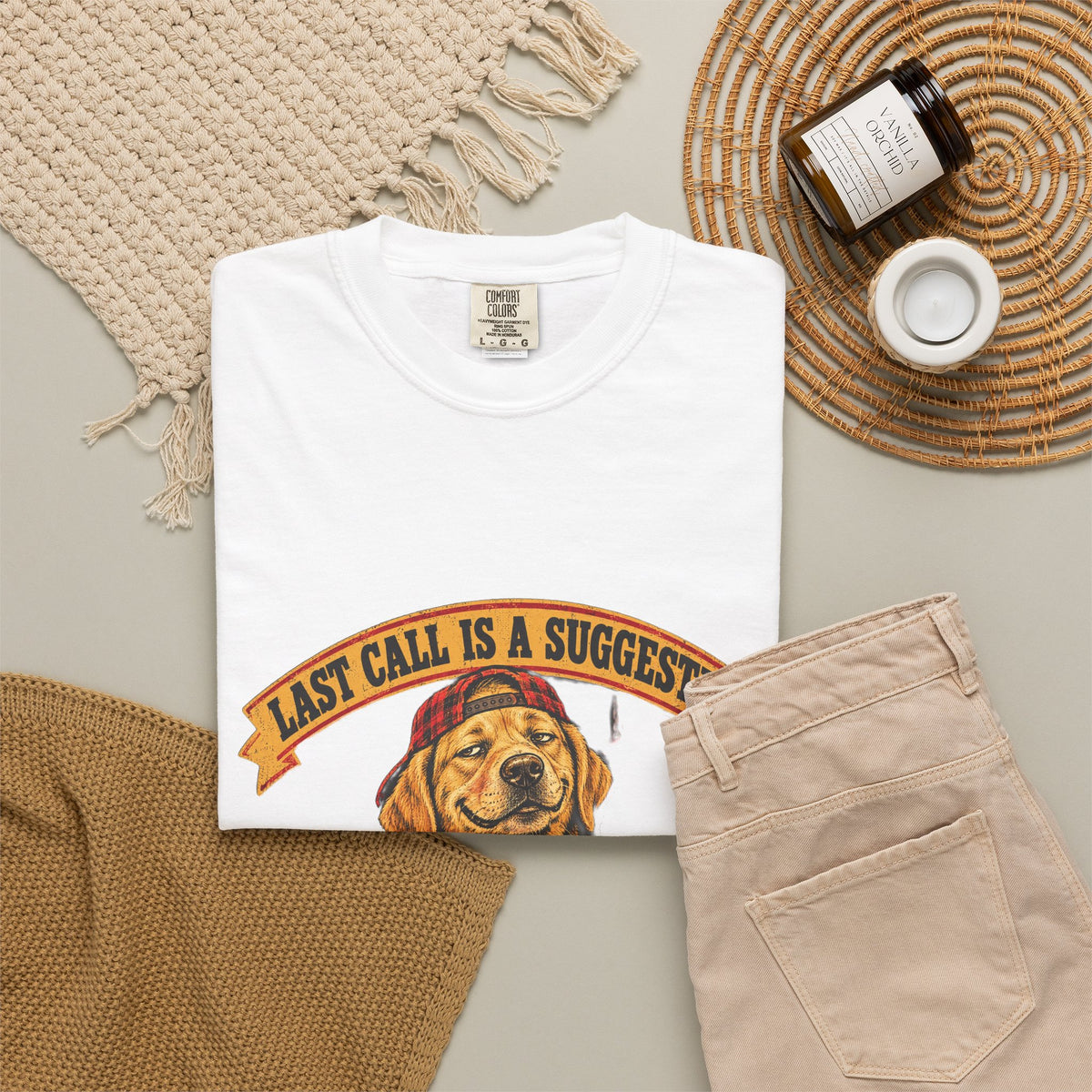 Last Call Larry Labrador Retriever Bar Tee