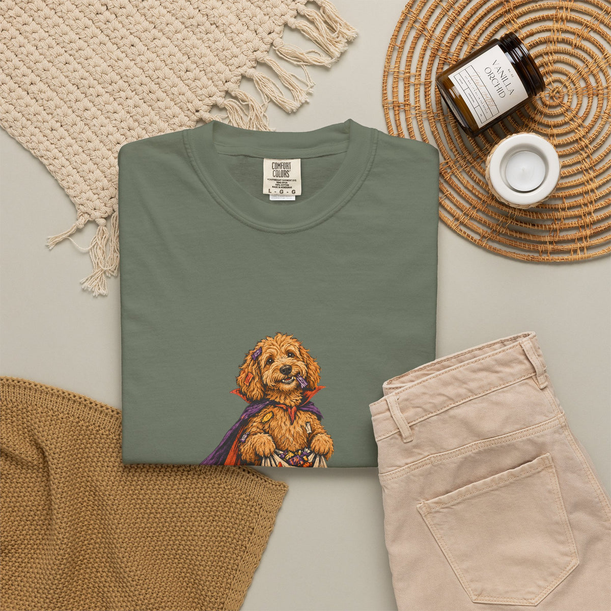 I Ate the Whole Bowl Goldendoodle Halloween Tee