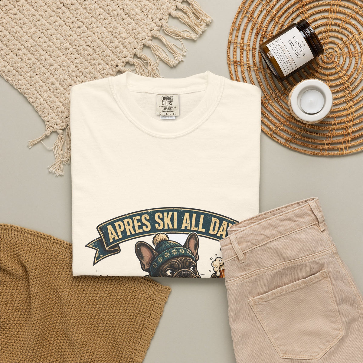 French Bulldog Apres Ski Tee | Funny Winter Dog Graphic Shirt