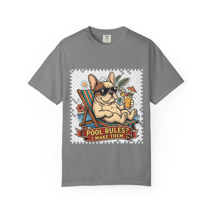 French Bulldog Pool Rules Tee | Funny Summer Dog Graphic Shirt