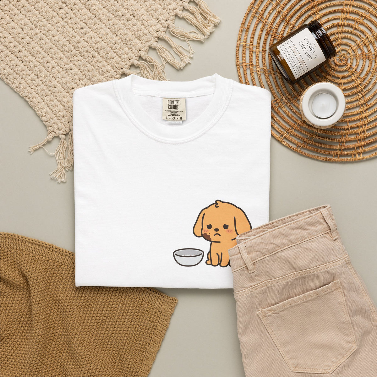 I Ate the Whole Bowl Golden Retriever Pocket Tee | Funny Halloween Dog Shirt