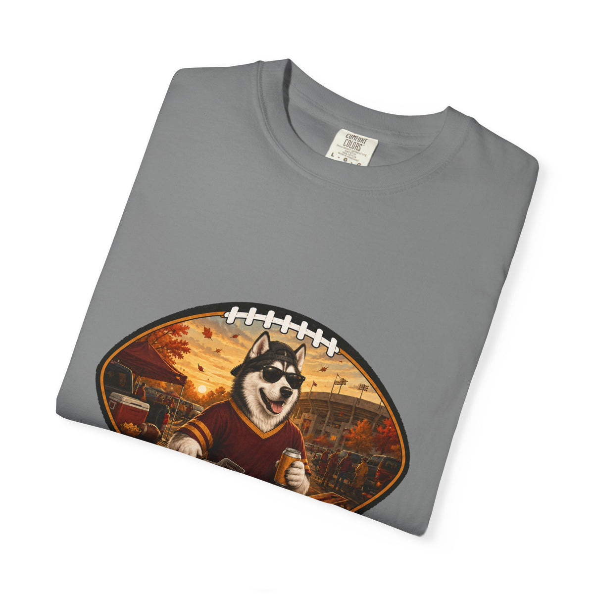 Siberian Husky Tailgate Tee | Funny Fall Football Dog Shirt