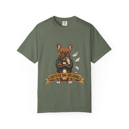 Certified Bad Influence French Bulldog T-Shirt
