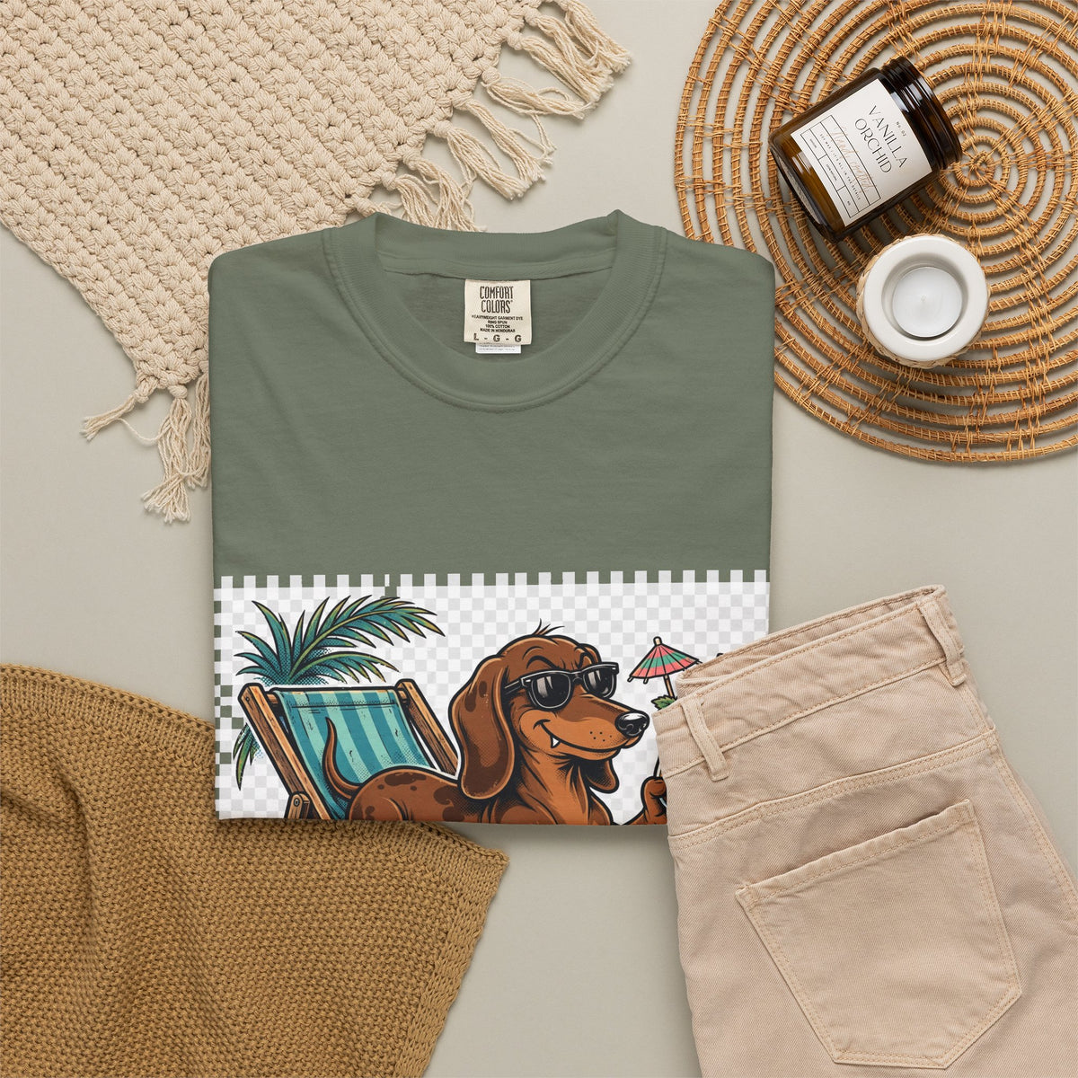 Dachshund Pool Rules Tee | Funny Summer Dog Graphic Shirt