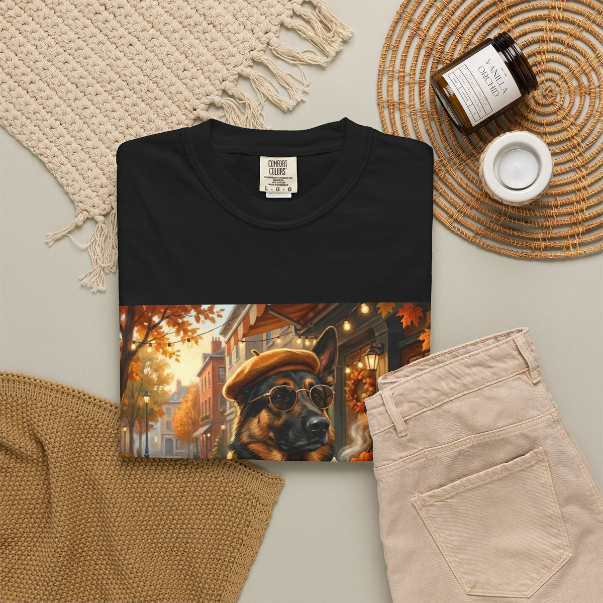 German Shepherd Pumpkin Spice Tee | Funny Fall Dog Graphic Shirt