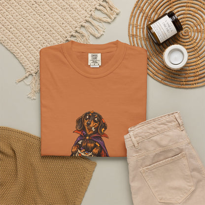 I Ate the Whole Bowl Dachshund Halloween Tee