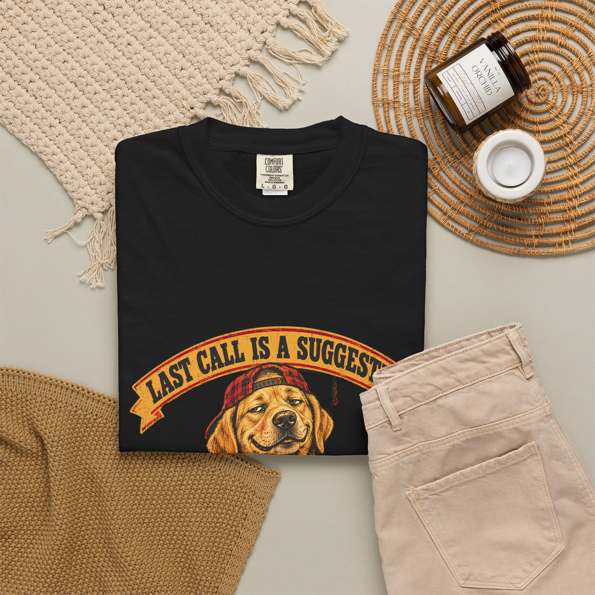 Last Call Larry Labrador Retriever Bar Tee