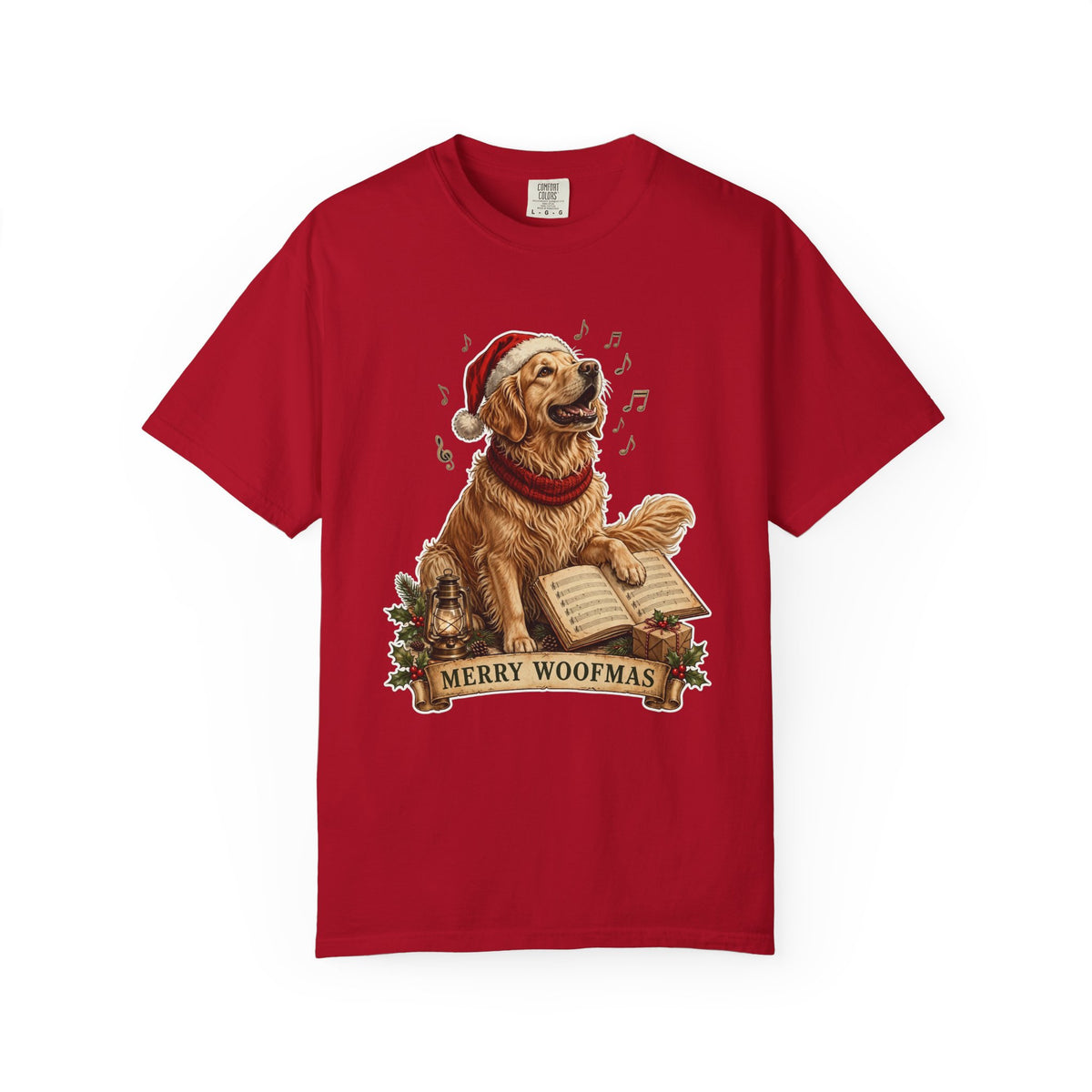 Merry Woofmas Golden Retriever Christmas Tee