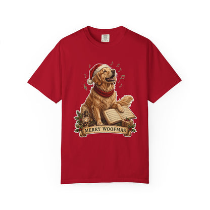 Merry Woofmas Golden Retriever Christmas Tee