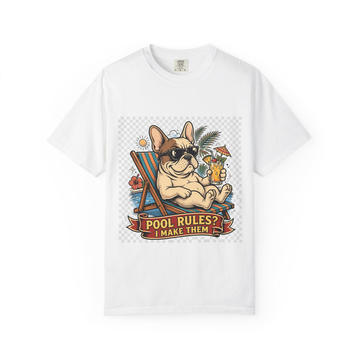 French Bulldog Pool Rules Tee | Funny Summer Dog Graphic Shirt