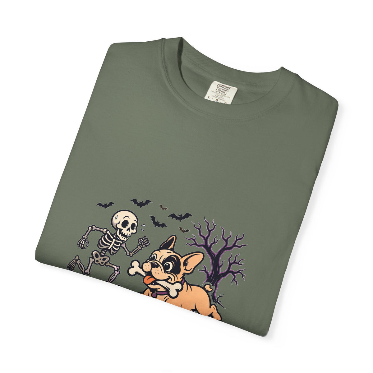 French Bulldog Skeleton Halloween Tee | Funny Spooky Dog Shirt