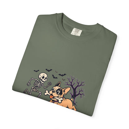 French Bulldog Skeleton Halloween Tee | Funny Spooky Dog Shirt