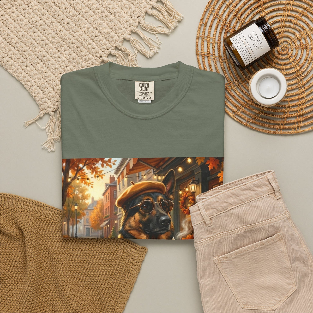 German Shepherd Pumpkin Spice Tee | Funny Fall Dog Graphic Shirt