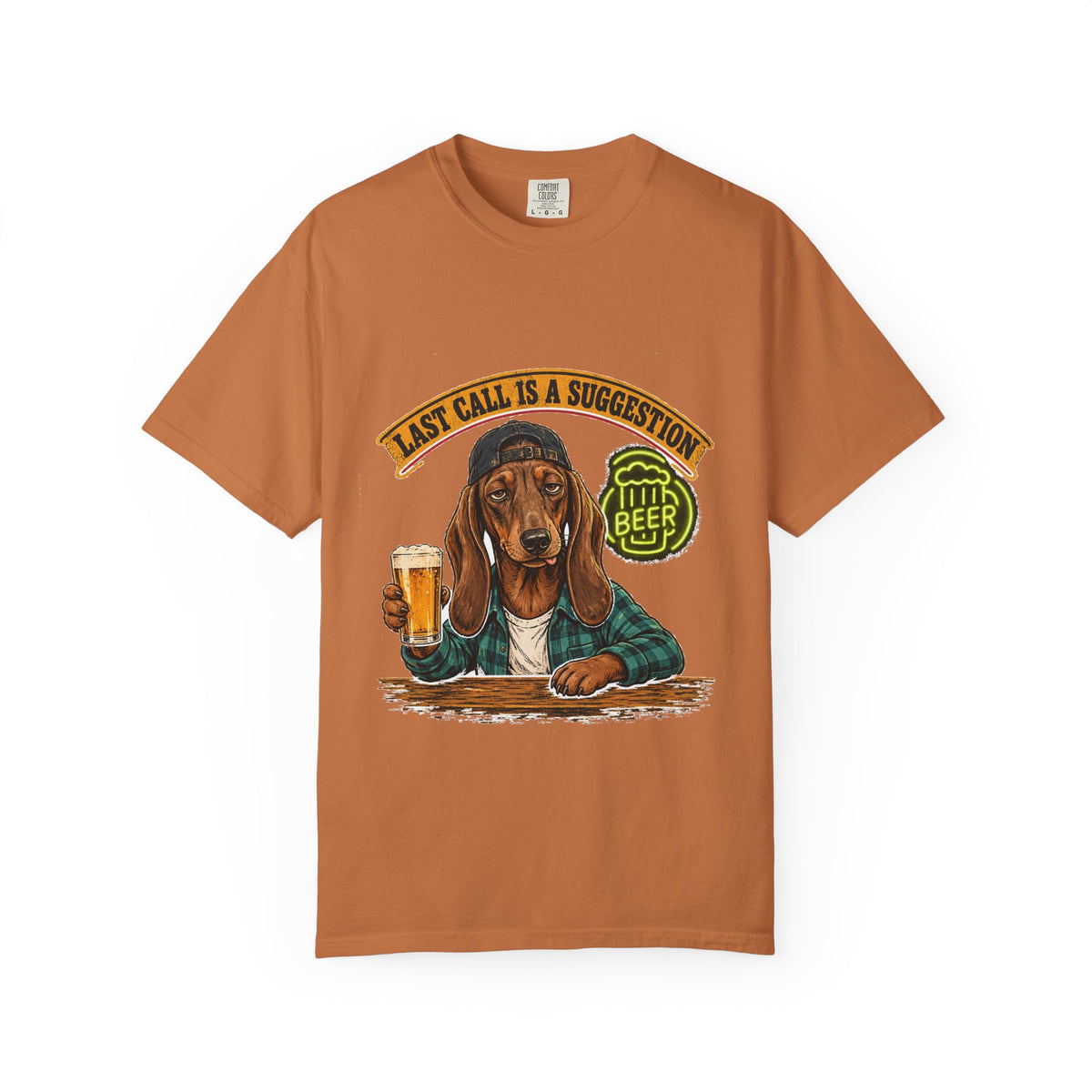 Last Call Larry Dachshund Bar Tee