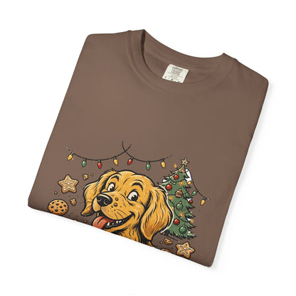 Golden Retriever Most Likely To Get Coal Tee | Funny Christmas Dog Graphic Shirt