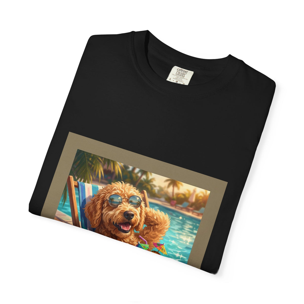 Goldendoodle Poolside Tee | Funny Summer Dog Graphic Shirt