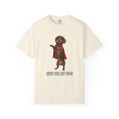 Dachshund Here For The Boos Tee | Funny Halloween Dog Shirt