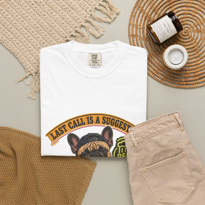 Last Call Larry French Bulldog Bar Tee