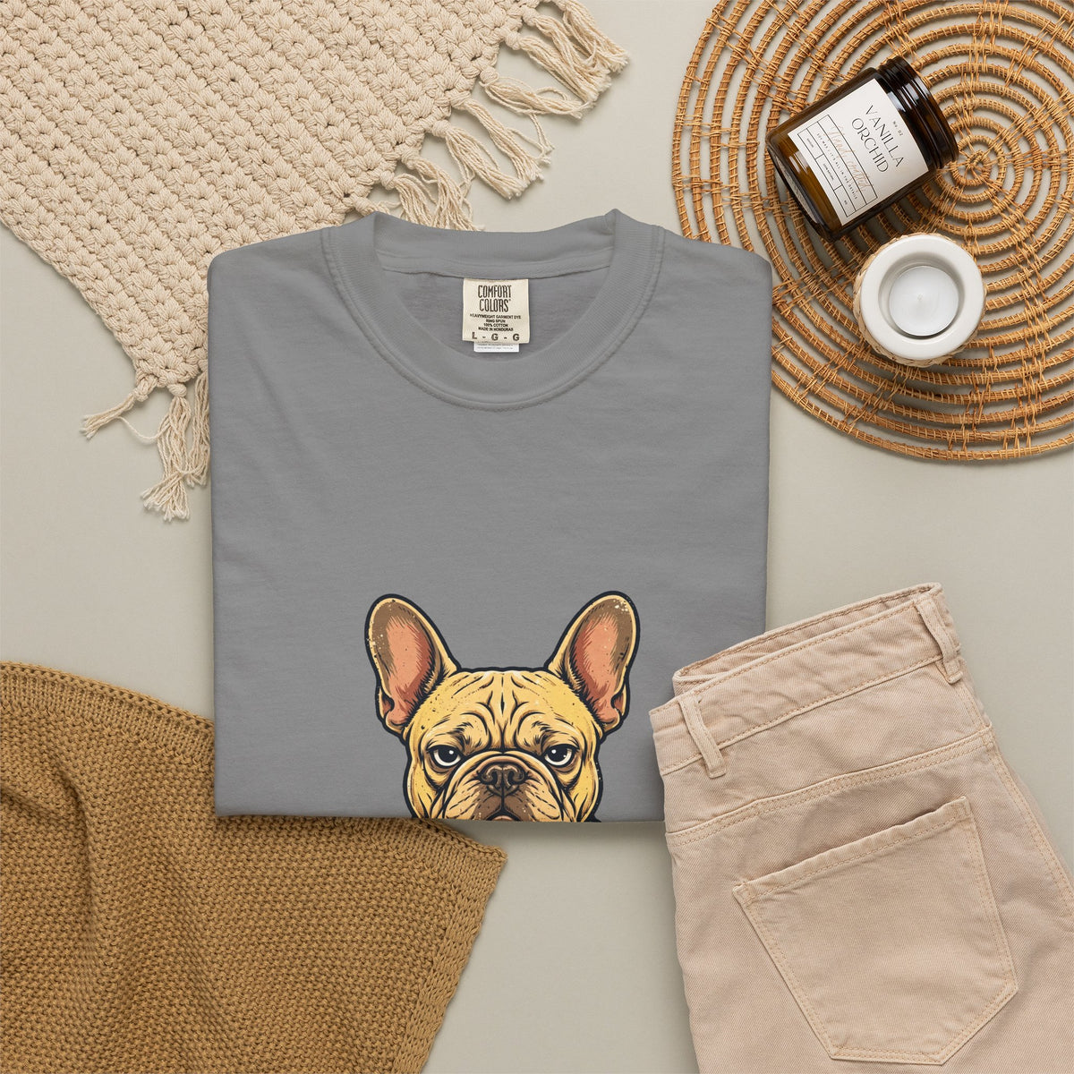 French Bulldog Performance Review Tee | Funny Office Dog Graphic Shirt