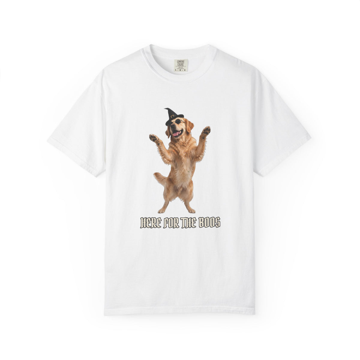 Golden Retriever Here For The Boos Tee | Funny Halloween Dog Shirt