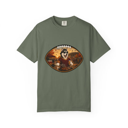 Siberian Husky Tailgate Tee | Funny Fall Football Dog Shirt