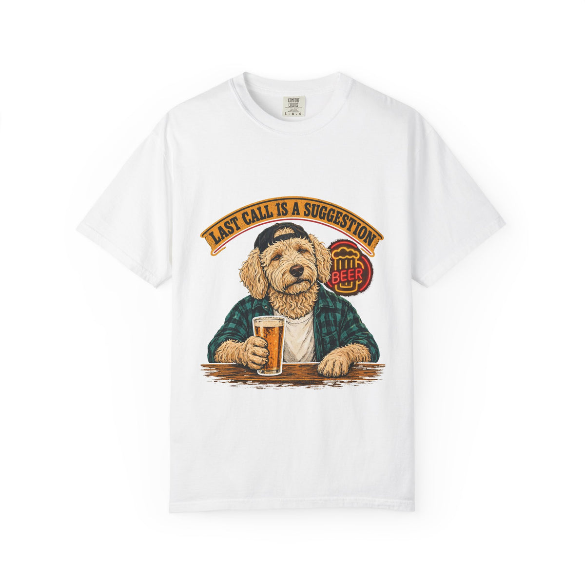 Last Call Larry Goldendoodle Bar Tee