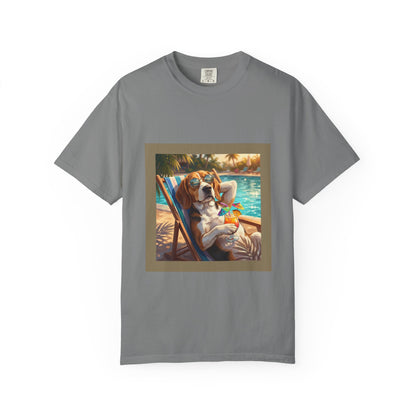 Beagle Poolside Tee | Funny Summer Dog Graphic Shirt